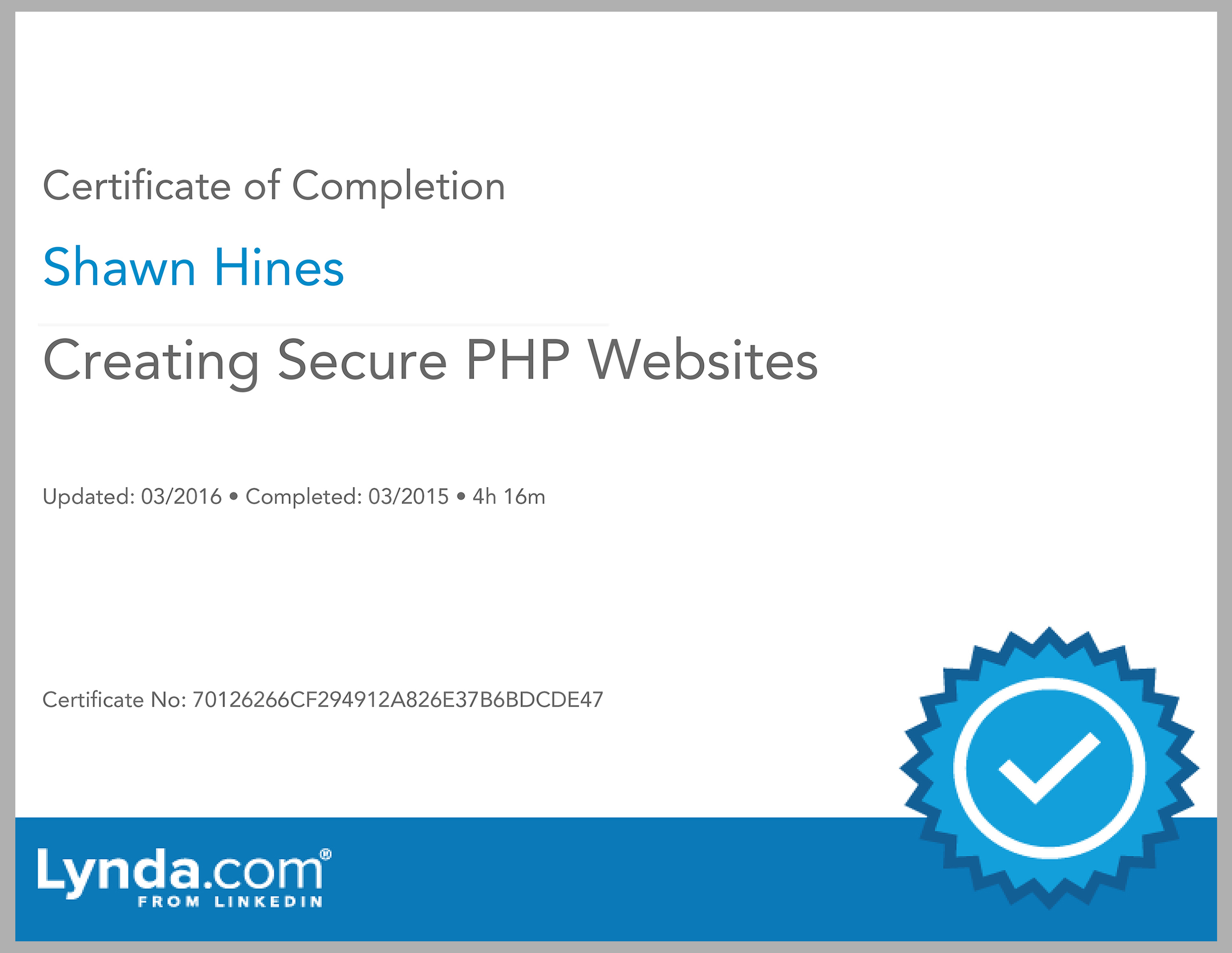 Creating Secure PHP Websites - Lynda.com