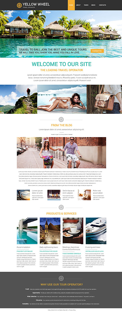 Travel Operator Website Template