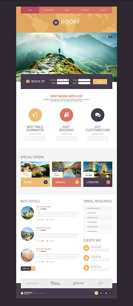 Tour Operator Website Template