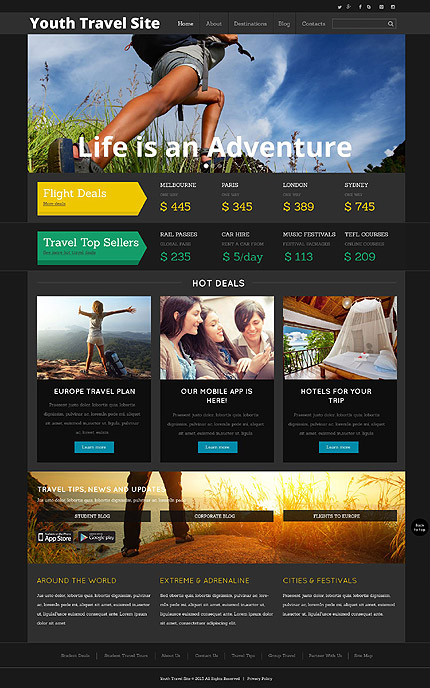 Travel Agency Responsive Website Template