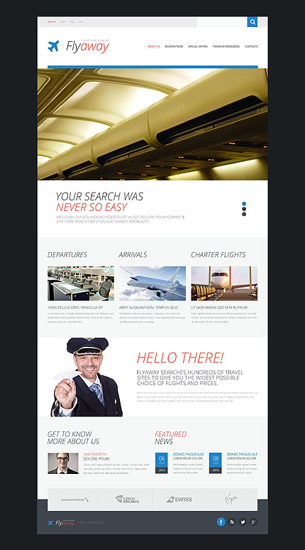 Airline Tickets Website Template